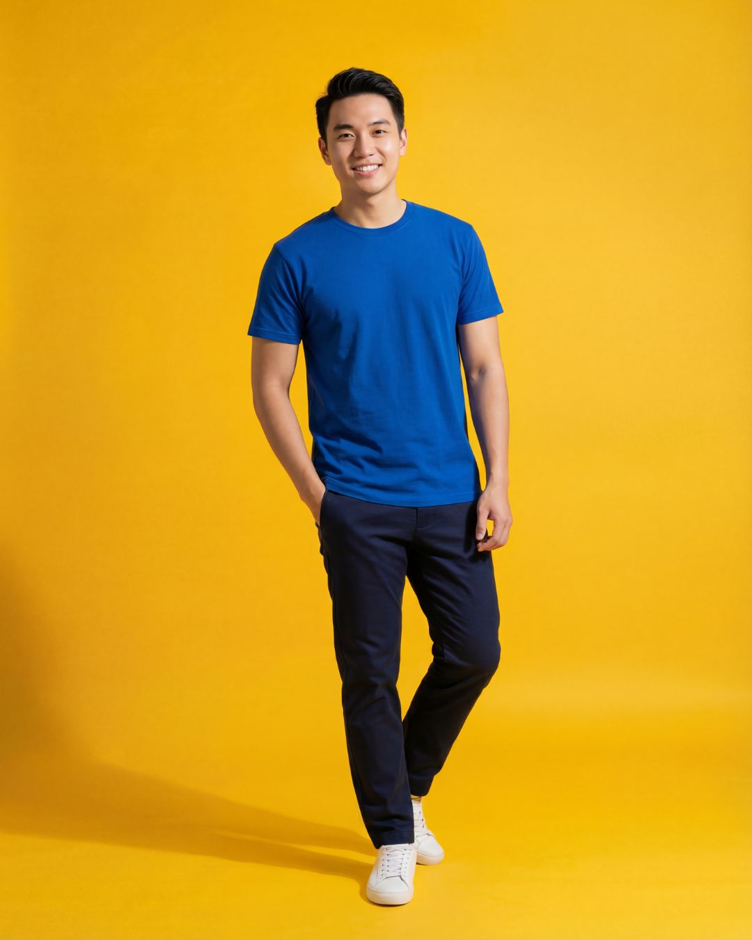 Men's Blue T Shirt-Half Sleeve