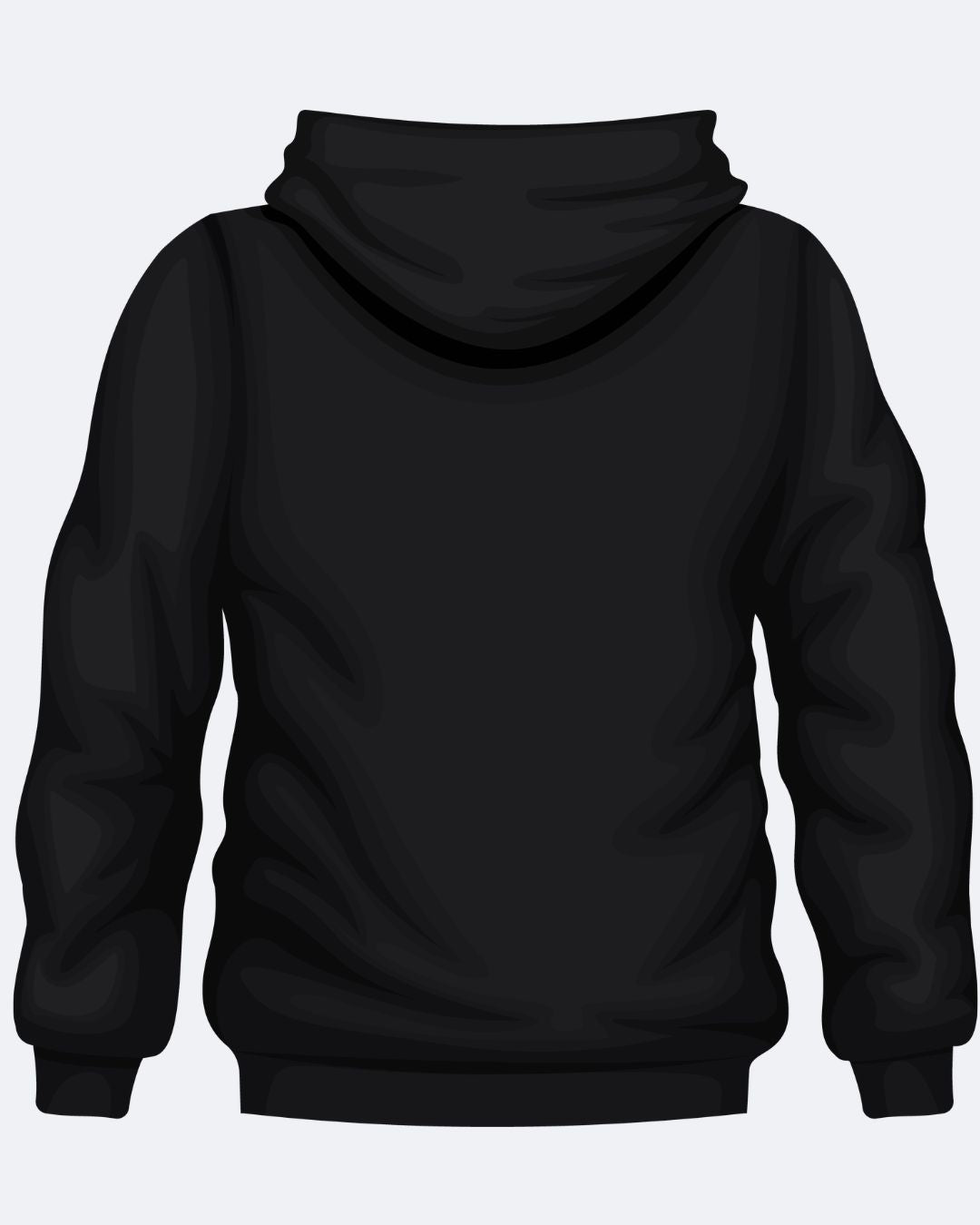 Unisex Black Blue Hoodie